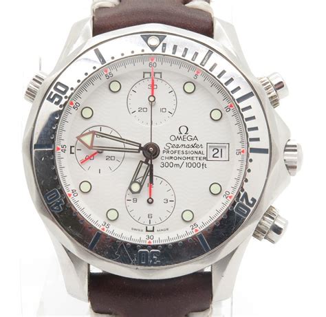 omega seamaster professional chronograph|Omega Seamaster white dial chronograph.